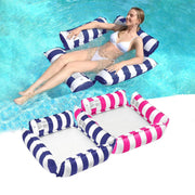 Inflatable water hammock and floating lounger lifestyle reference image