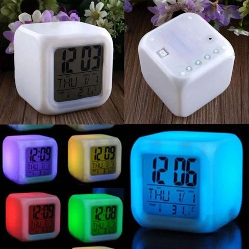 7-Color Changing Digital Alarm Clock